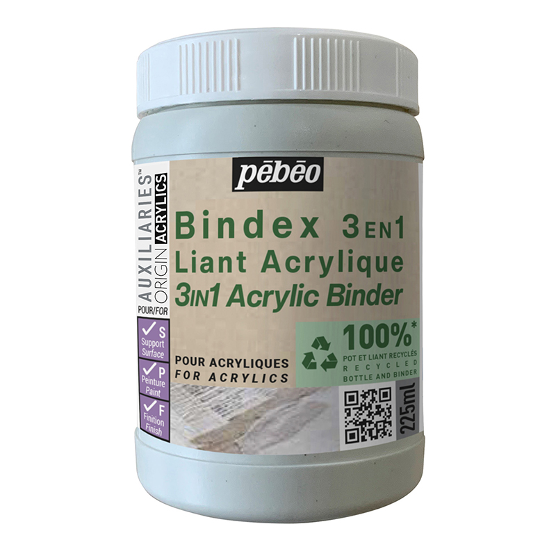 Image of Akrylmedium Pebeo ORIGIN BINDEX 3IN1 ACRYLIC BINDER STUDIO GREEN 225ML 818633 3167868186332