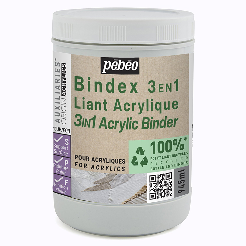 Image of Akrylmedium Pebeo ORIGIN BINDEX 3IN1 ACRYLIC BINDER STUDIO GREEN 945ML 818636 3167868186363