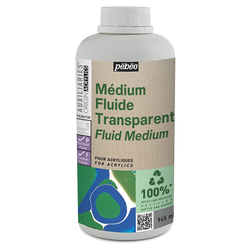 Image of Akrylmedium Pebeo ORIGIN TRANSPARENT FLUID MEDIUM STUDIO GREEN 945ML 818656 3167868186561