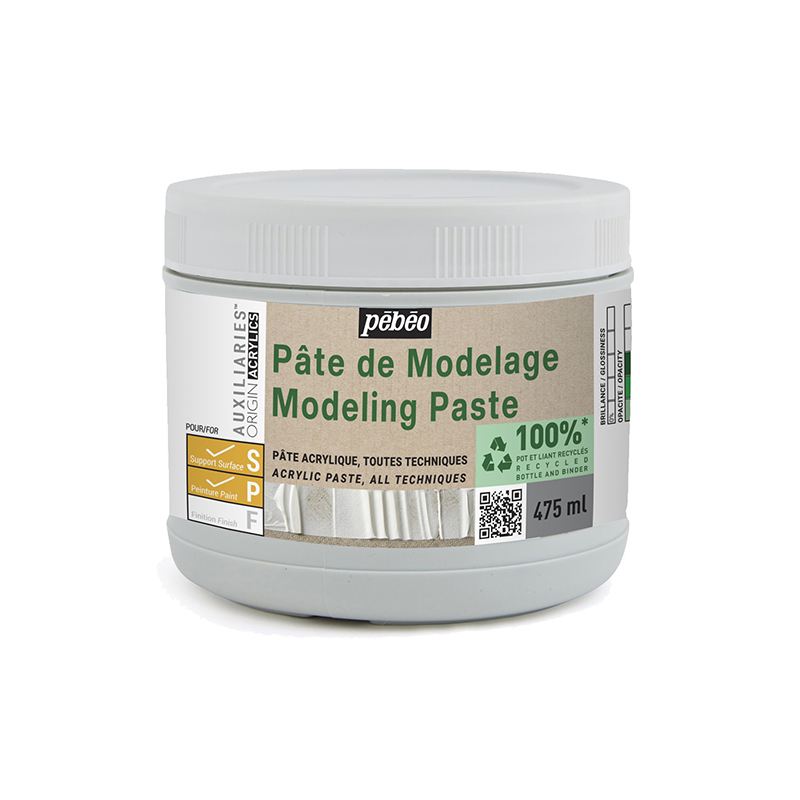 Image of Akrylmedium Pebeo ORIGIN MODELING PASTE STUDIO GREEN 475ML 818665 3167868186653