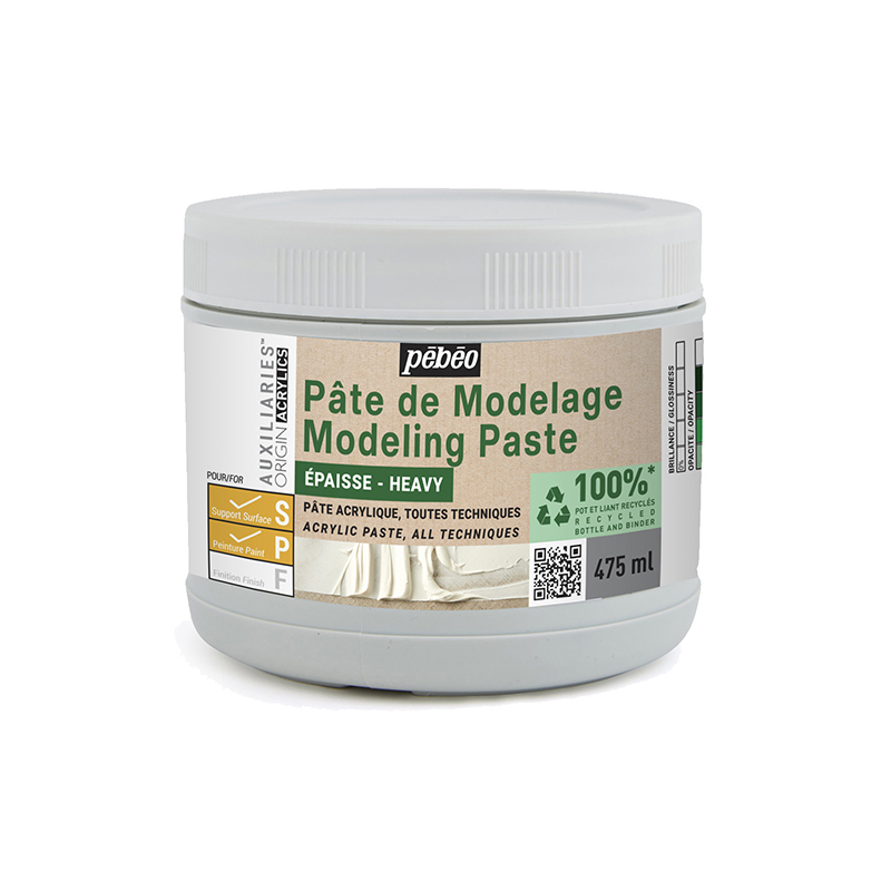 Image of Akrylmedium Pebeo ORIGIN HEAVY MODELING PASTE STUDIO GREEN 475ML 818675 3167868186752