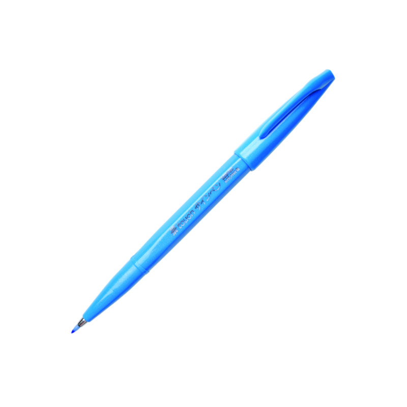 Image of Pentel Brush Sign Touch Blue (10F) 2501503 4902506287076
