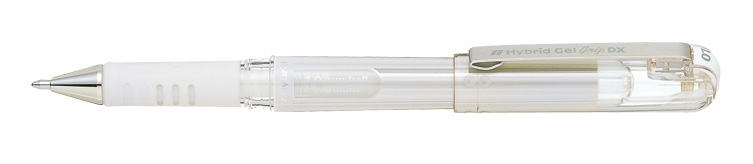 Image of Kulspetspenna Pentel Hybrid Gel Grip DX 1,0mm vit K230-W 2123018 4902506067227