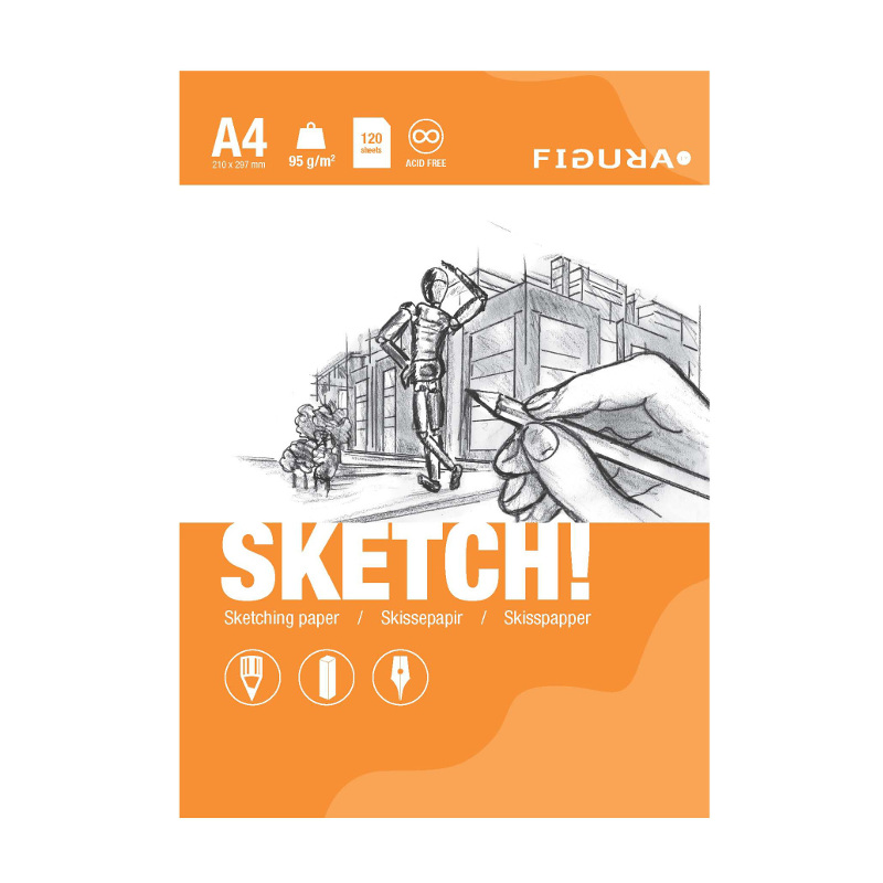 Image of Skissblock Figura SKETCH A4 210x297 95g 120ark 3140045 7021181472724