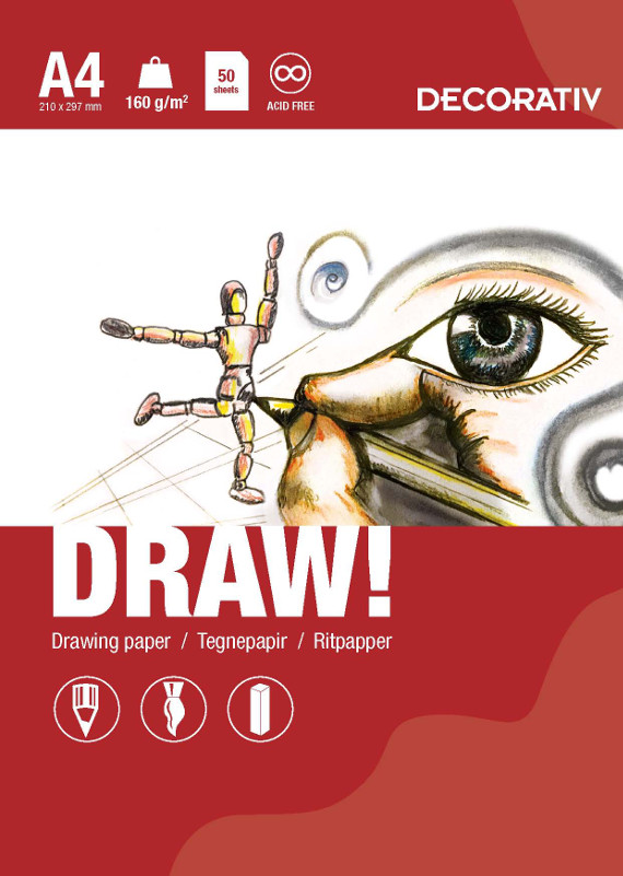 Image of Ritblock DRAW A4 210x297 160g 50ark 3140048 7021181472687