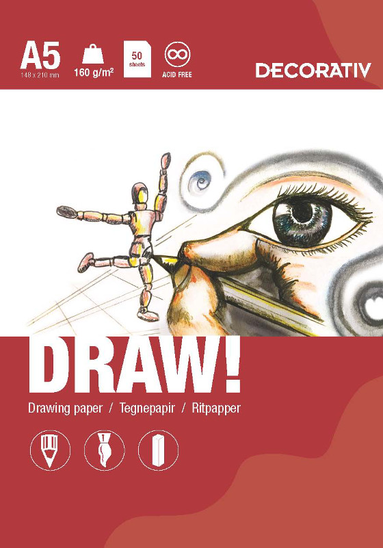 Image of Ritblock DRAW A5 148x210 160g 50ark 3140050 7021181472700