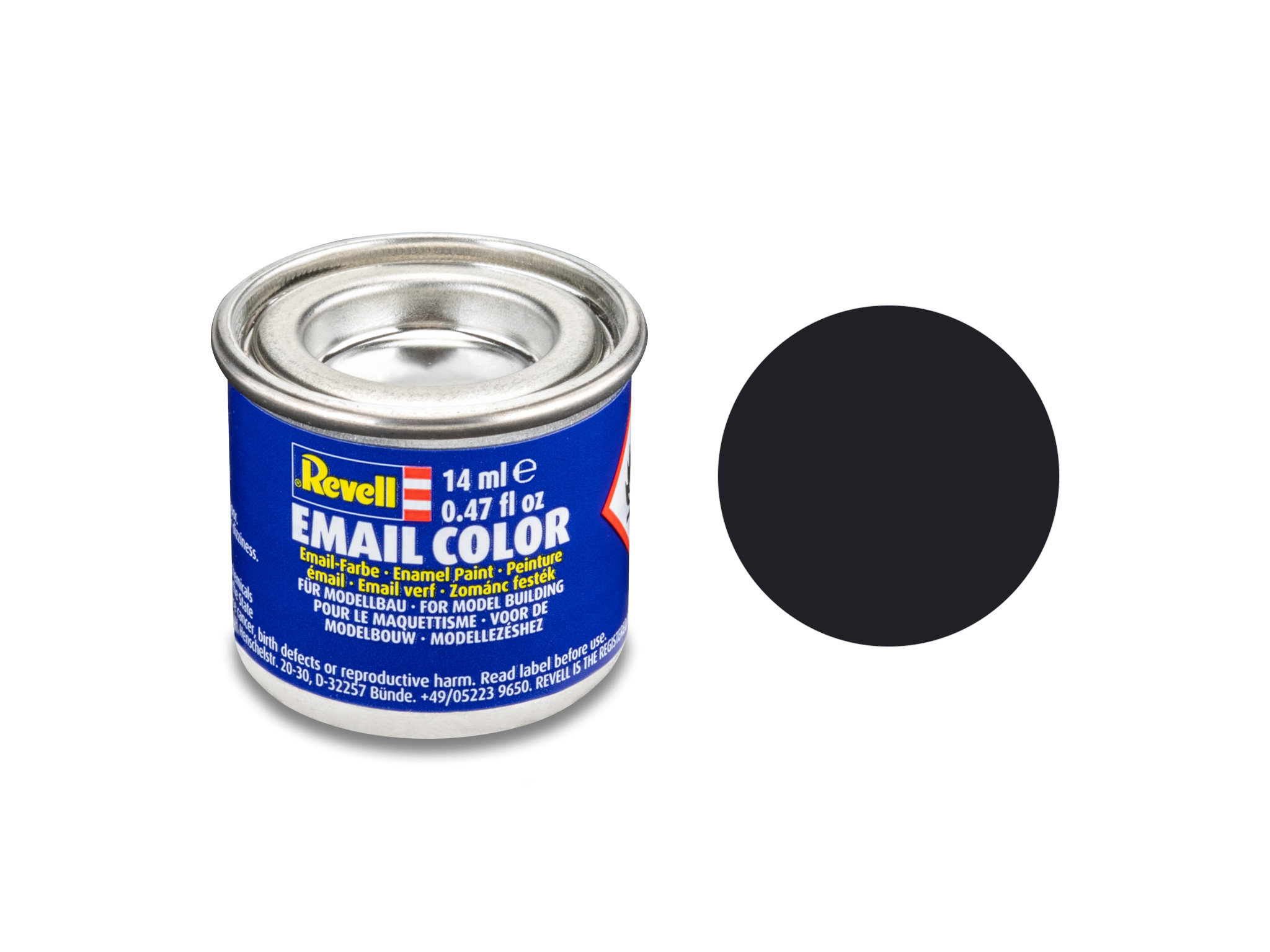 Image of Hobbyfärg Revell Enamel 14 ml. black, mat 632108 42022688