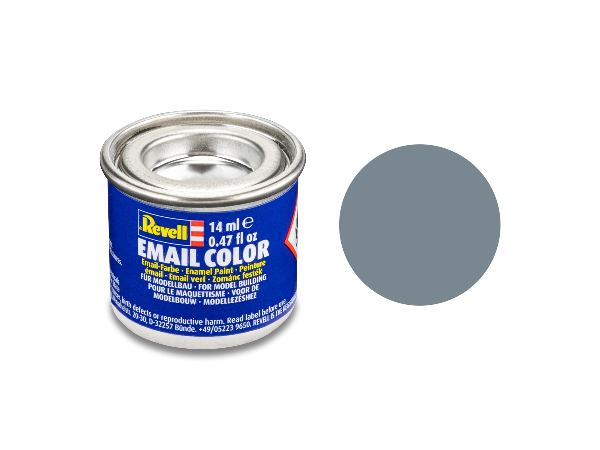 Image of Hobbyfärg Revell Enamel 14 ml. grey mat 632157 42022930