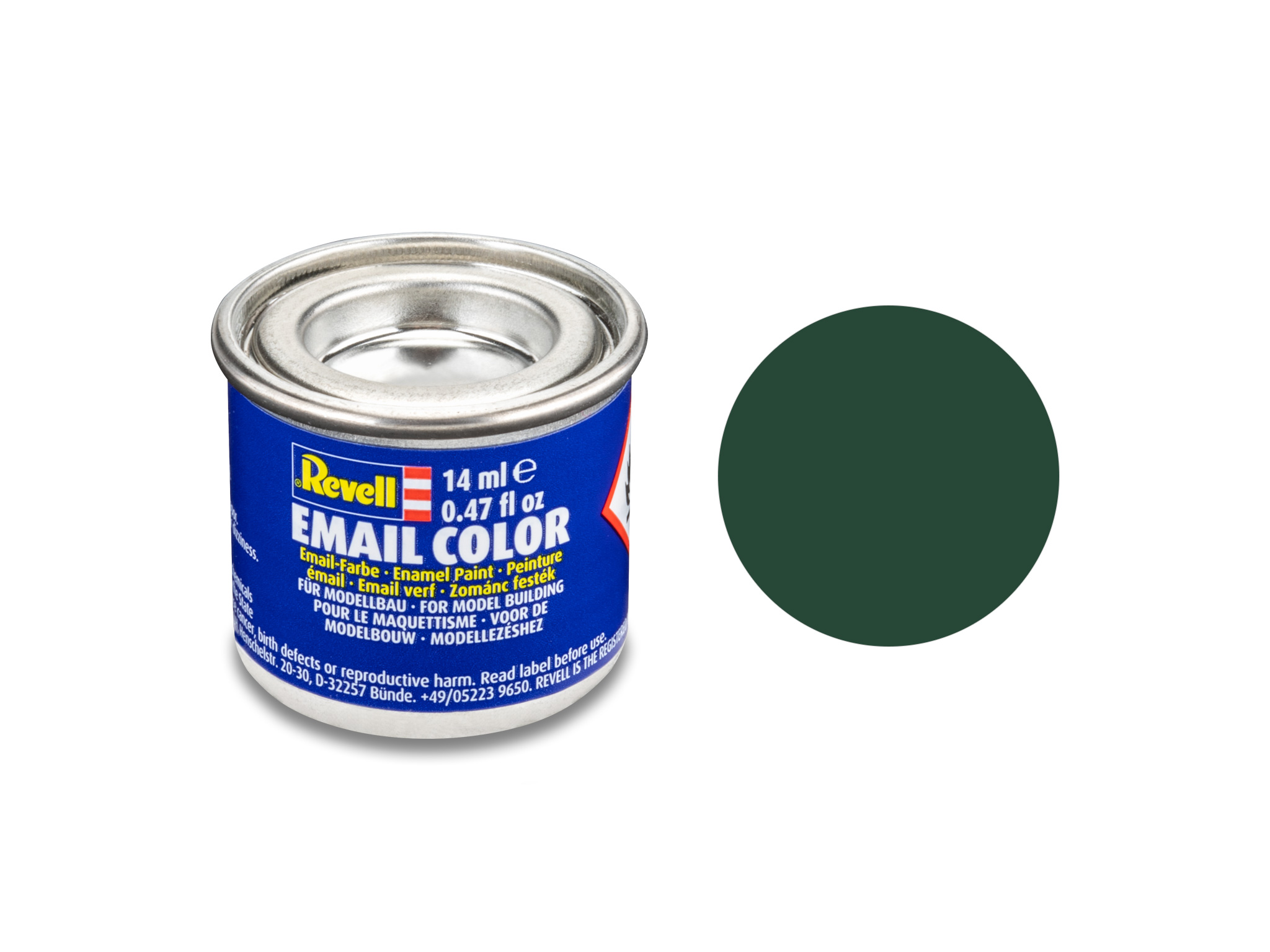 Image of Hobbyfärg Revell Enamel 14 ml. dark green mat RAF 632168 42082453