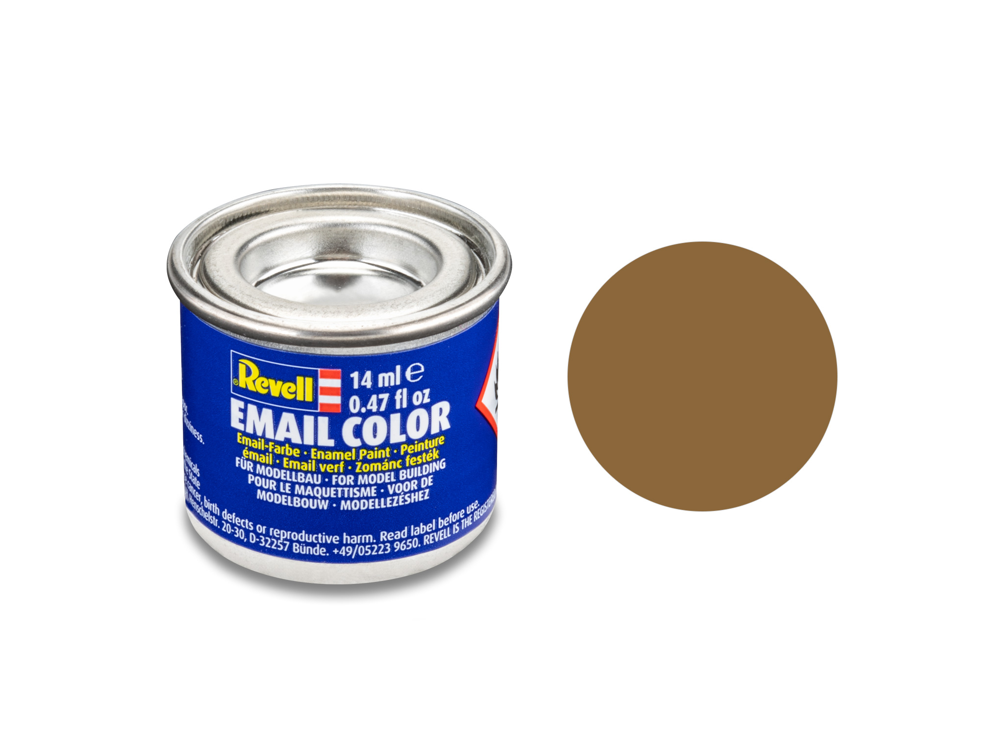 Image of Hobbyfärg Revell Enamel 14 ml. dark-earth mat RAF 632182 42082439