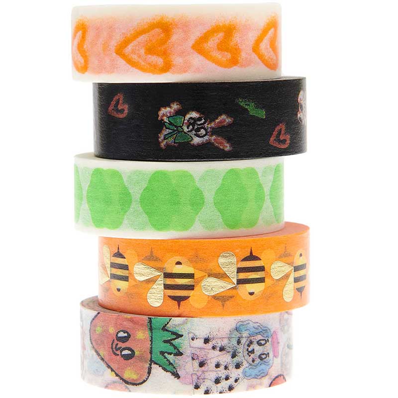 Image of Tejpset RICO Design Tape set Just Bees + Fruits + Flowers, Airbrush FSC MIX 300610R 4051271415297