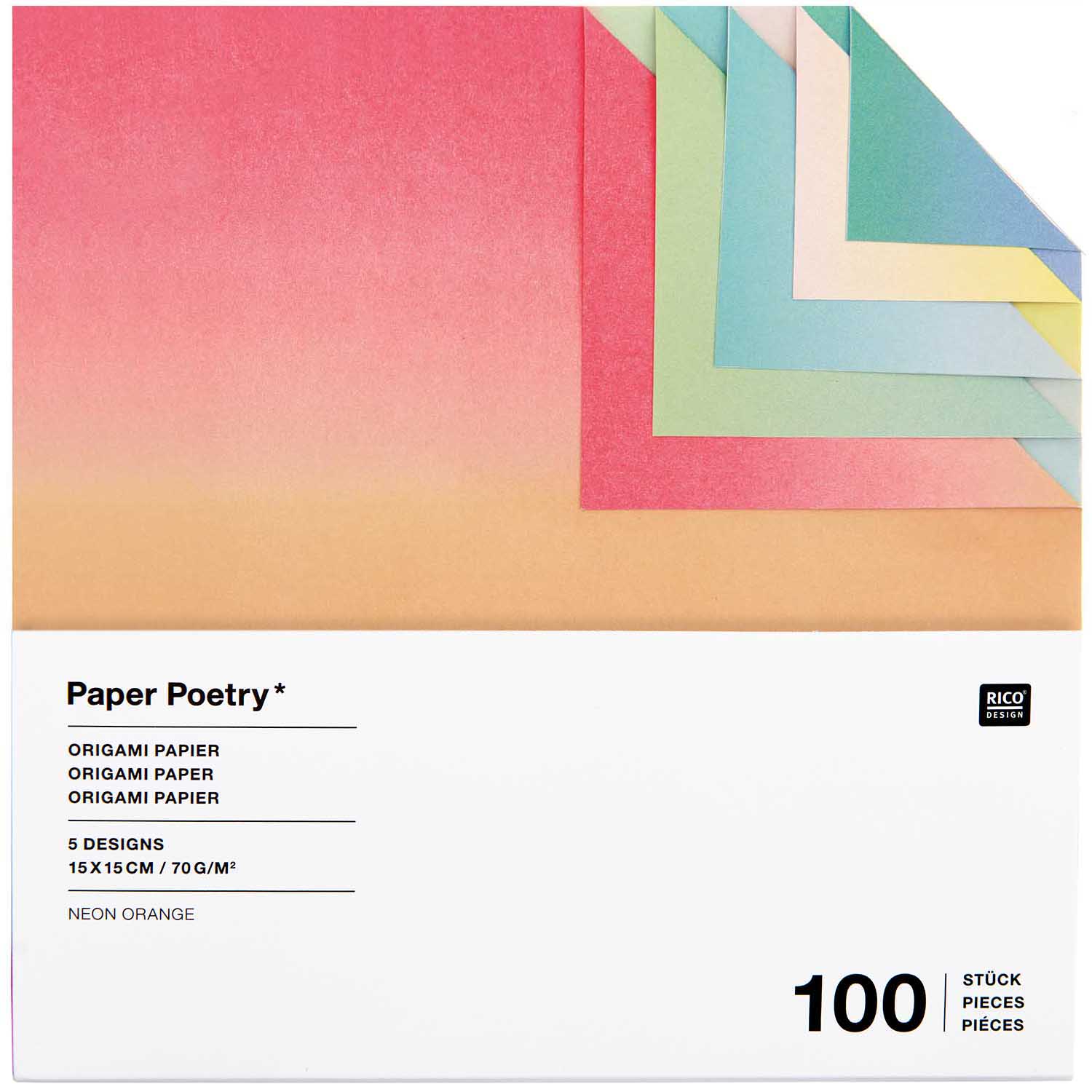 Image of Origami Duo Color, Linear Gradient , 15 x 15 cm 100-p 300893 4051271418083