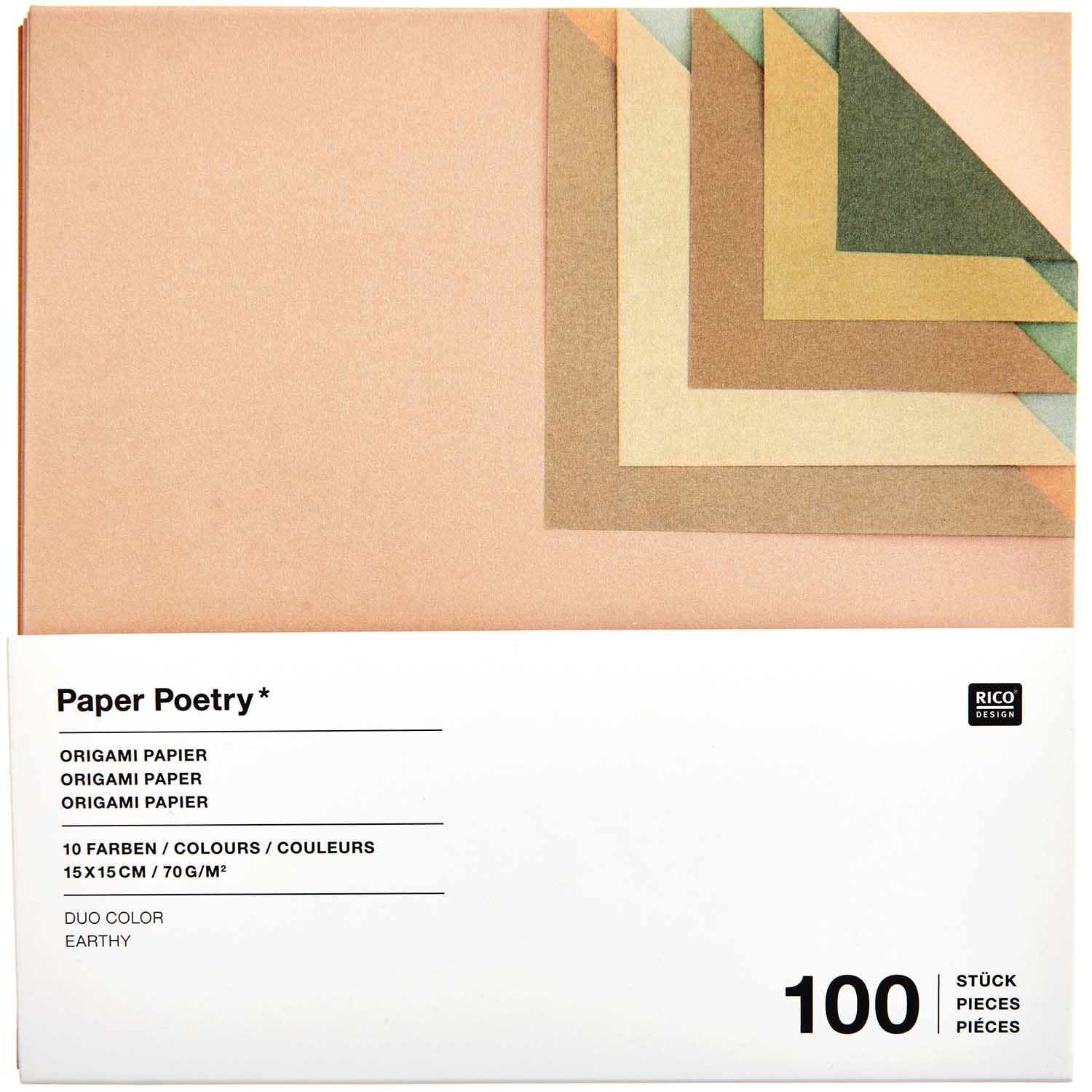 Image of Origami Duo Color, Earthy , 15 x 15 cm 100-p 300896 4051271418113
