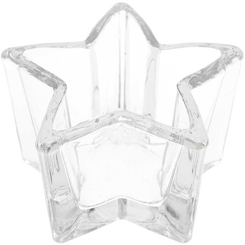 Image of Ljusglas RICO Design Candle glass star, 10,8x10,5x6,5cm 500322 4065166019699