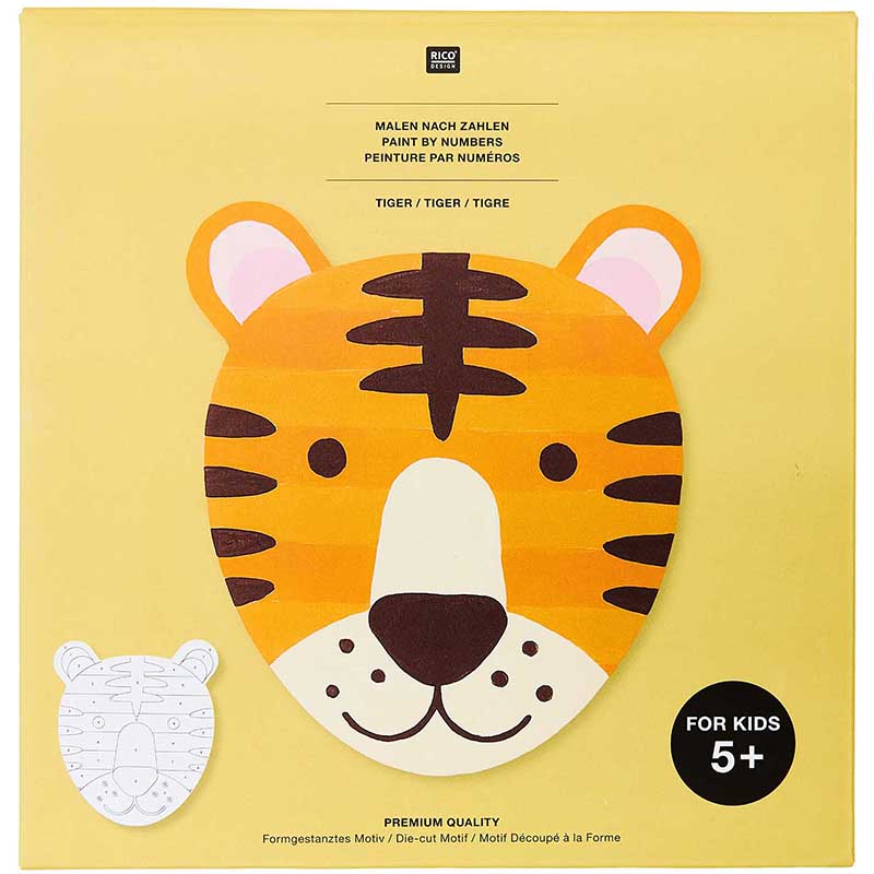 Image of Paint by numbers set RICO, tiger, FSC 100% 800647 4065166076951