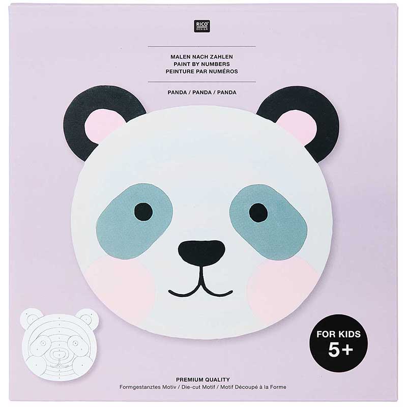 Image of Paint by numbers set RICO, panda, FSC 100% 800649 4065166076975