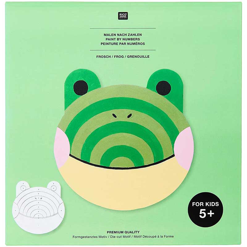 Image of Paint by numbers set RICO, frog, FSC 100% 800650 4065166076982