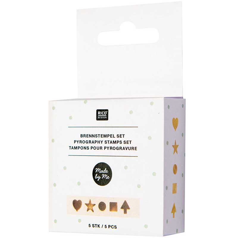 Image of Träbränningsset RICO Design PYROGRAPHY STAMPS SET, 5 PCS 87960110 4051271473068