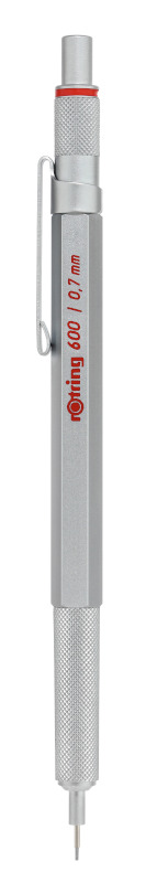 Image of Stiftpenna Rotring 600 Silver MP 0,7mm 1904444 3501179044446