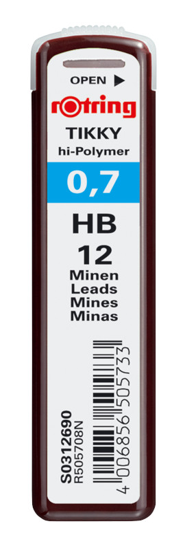Image of Stift Rotring, box of 12  0,7 HB S0312690 4006856505733