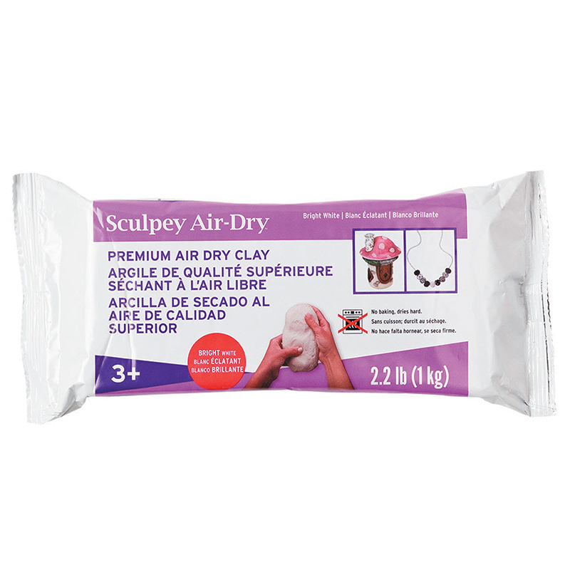 Image of Lera Sculpey Air Dry White 2,2lb 998g AD2222 (3F) 820322 715891722527