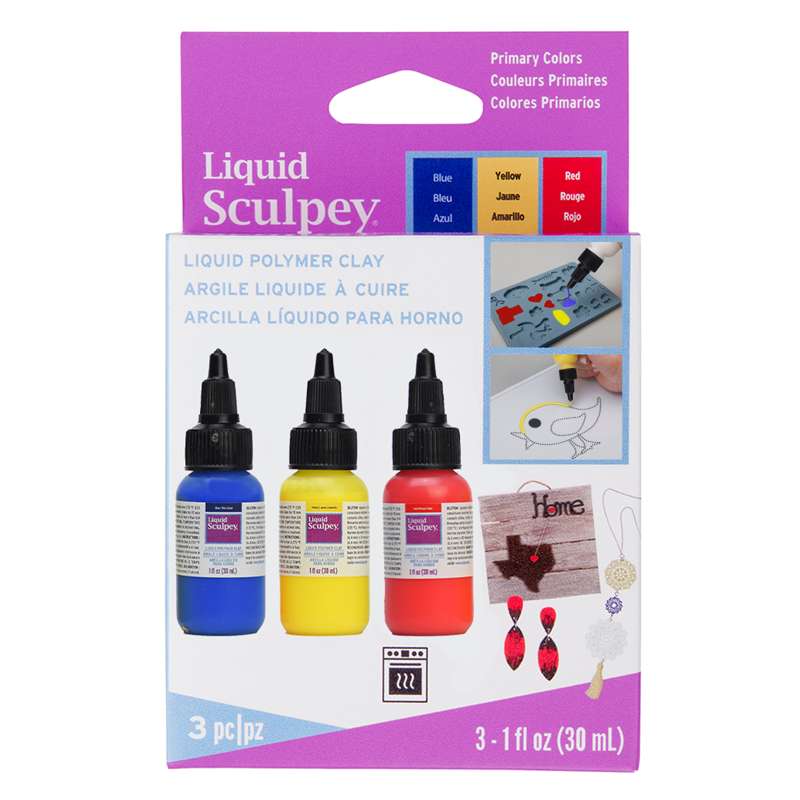 Image of Lera Liquid Sculpey Multipack -- Primary, 3 x 1 fl oz (30 ml) ALSPRI1 823562 715891777770