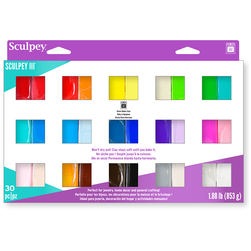 Image of Lera Sculpey III Sampler Pack, 30 x 28g S330-1 (6F) 830301 715891116319