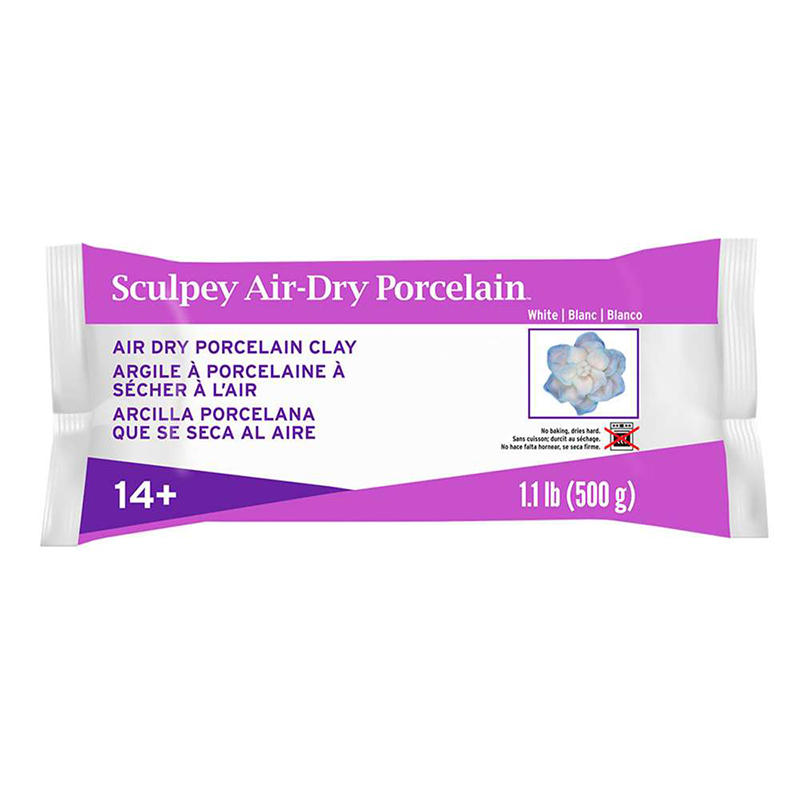 Image of Lera Sculpey Air Dry Porcelain Clay 1,1lb 500g AD3350 (3F) 820324 715891733509
