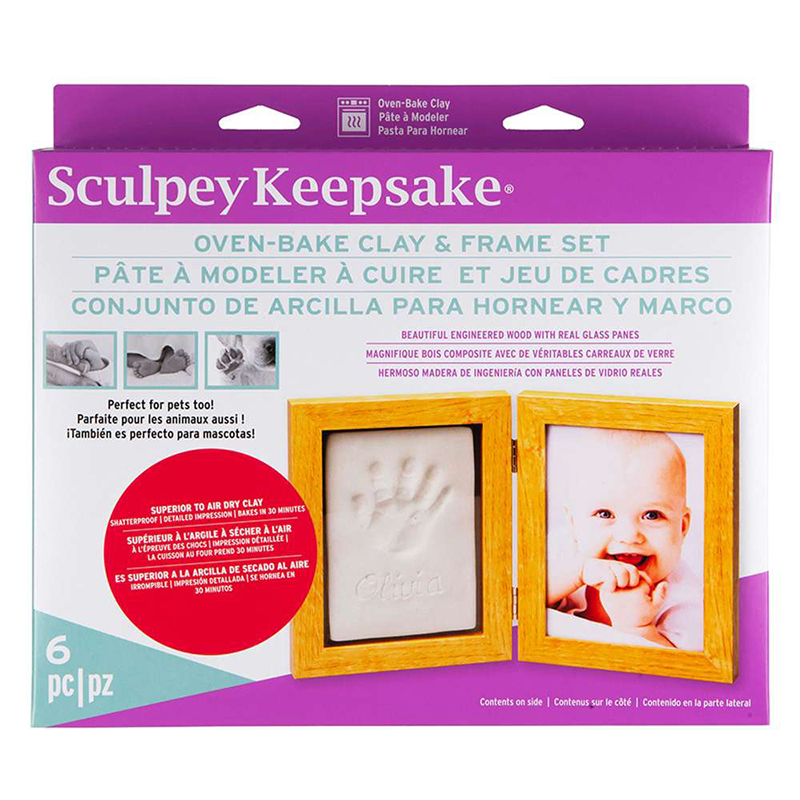 Image of Lera Sculpey Keepsake Clay Memory Frame -- White K34055 (3F) 814055 715891405505