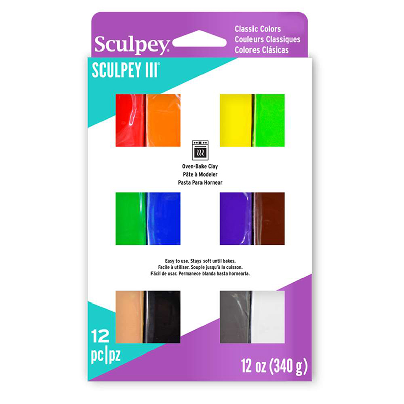 Image of Lera Sculpey III Classic Multi Pack, 12 X 1 Oz.  S3VMC-6 (3F) 836002 715891112458