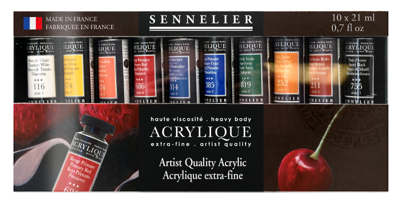 Image of Akrylfärgset Sennelier Artist Akryl 10x21ml 120234 3046451873593