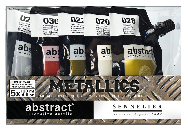 Image of Akrylfärgset Sennelier Abstract Metallics set 5x120ml 12182200 3046450762904
