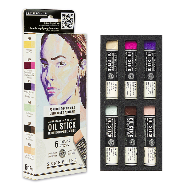 Image of Oil Stick Sennelier 6x12ml Mini oilstick Light tones Portrait 13011601 3046451966387