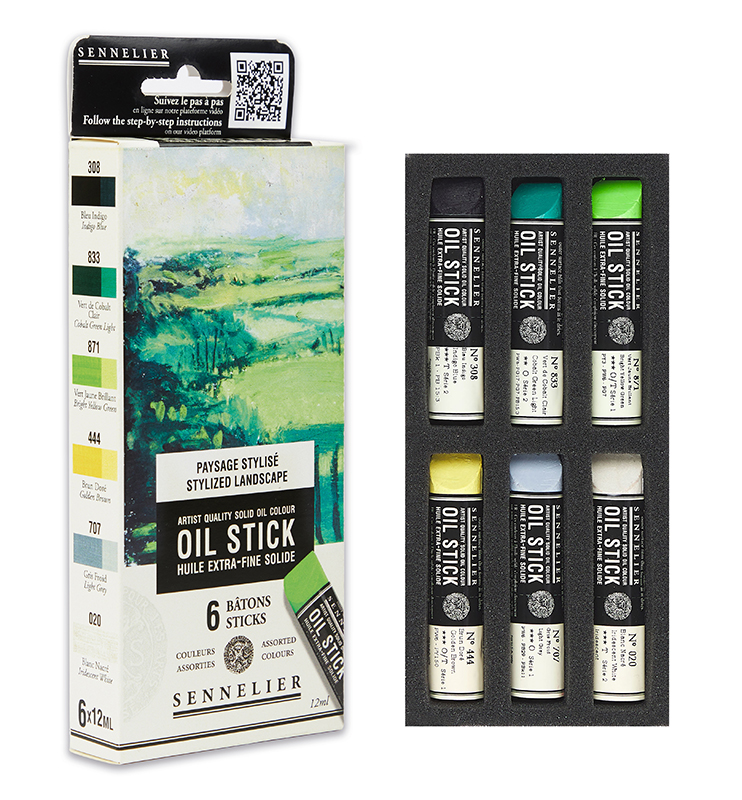 Image of Oil Stick Sennelier 6x12ml Mini oilstick Stylish landscape 13011605 3046451966424
