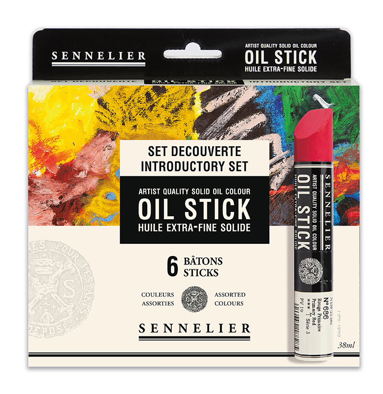 Image of Oil Stick Sennelier Startset 6 Sort 130123 3046450115359