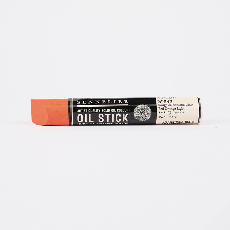 Image of Oil Stick Sennelier S2 - Red Orange Light 643 130125643 3046451965243