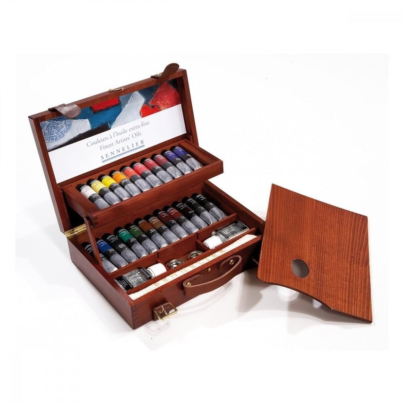 Image of Oljefärgset Sennelier Träskrin 22 tuber á 40 ml 130351 3046450480457