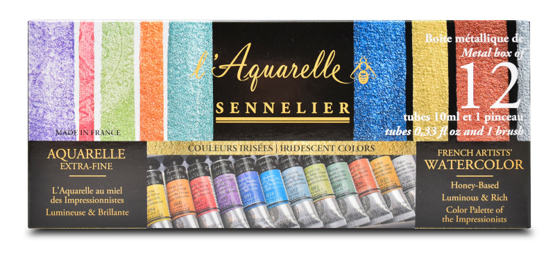 Image of Akvarellset Sennelier Artist L´Aquarelle iridescent 12x10 ml metal box 13161101 3046451946570