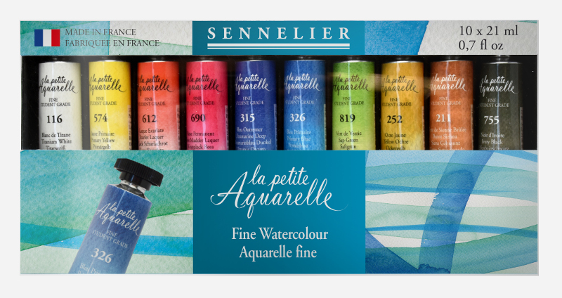 Image of Akvarellset Sennelier la petite Aquarelle 10x21ml tuber 131684 3046451873586