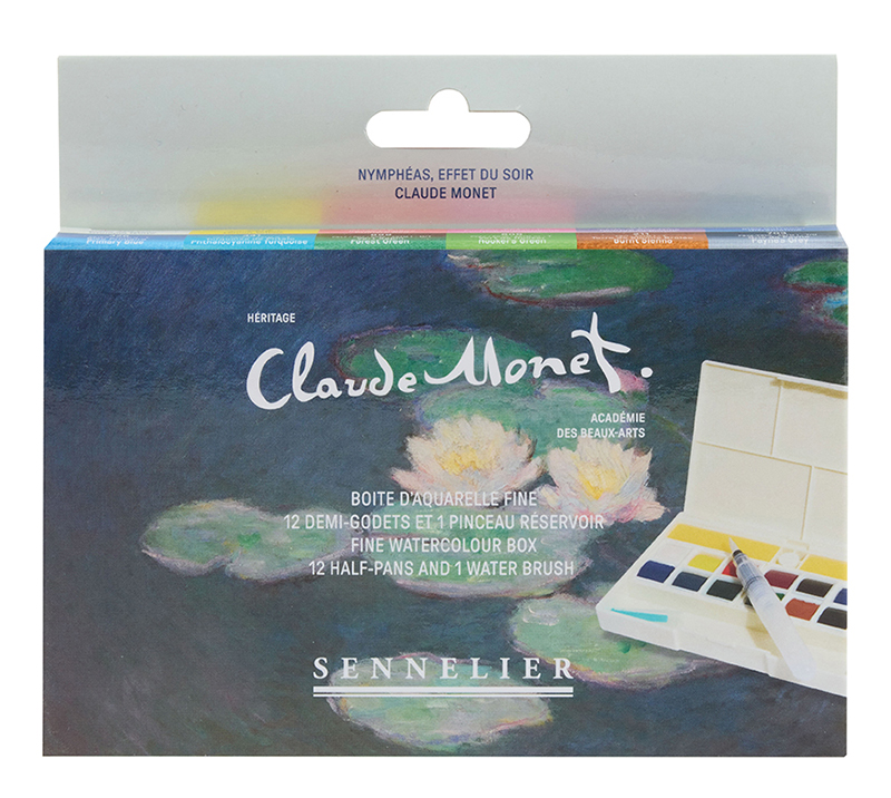 Image of Akvarellset Sennelier la petite Aquarelle  12 half pans Claude Monet 13169207 3046452011499