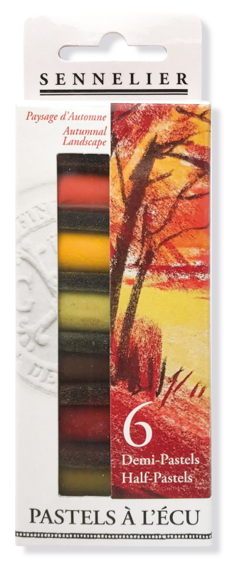 Image of Mjukpastell Sennelier Cardboard box - 6 1/2 pastel "à l'écu" - Autumnal Landscape 13228801 3046451925780