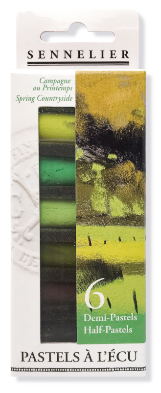 Image of Mjukpastell Sennelier Cardboard box - 6 1/2 pastel "à l'écu" - Spring Countryside 13228805 3046451925834
