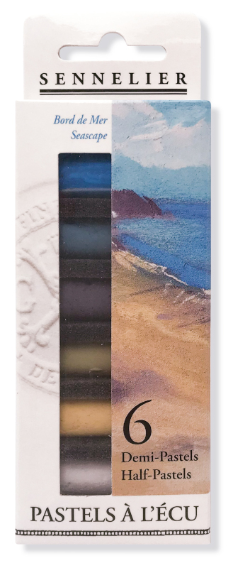 Image of Mjukpastell Sennelier Cardboard box - 6 1/2 pastel "à l'écu" - Seascape 13228809 3046451925872