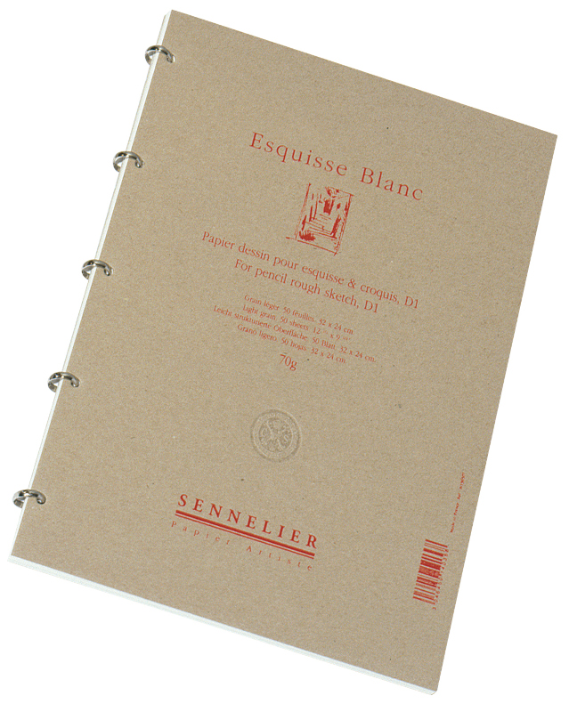 Image of Skissblock Sennelier Esquisse Blanc 75g 16x24cm 50ark (5F) 136307 3046450140139