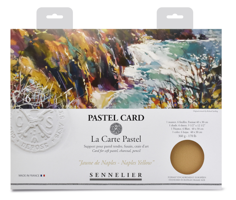 Image of Pastellpapper Sennelier Pastel Card pack - 6 sheets 40x30cm - Monochrome Yellow Naples 2622001 3046451903993