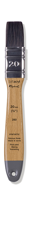 Image of Syntetpensel Raphael SoftAcryl Moddlare FLAT brush. 20mm (3F) 280020 3046450136712