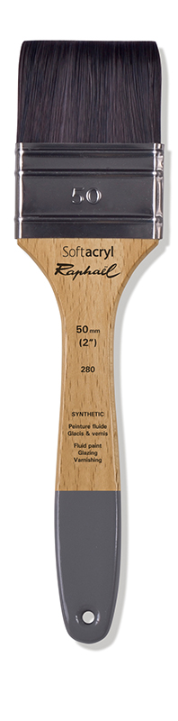 Image of Syntetpensel Raphael SoftAcryl Moddlare FLAT brush. 50mm (3F) 280050 3046450136743