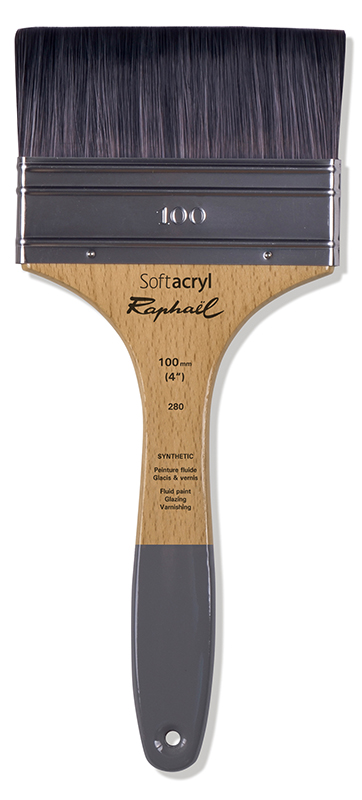 Image of Syntetpensel Raphael SoftAcryl Moddlare FLAT brush. 100mm (2F) 280100 3046450136750