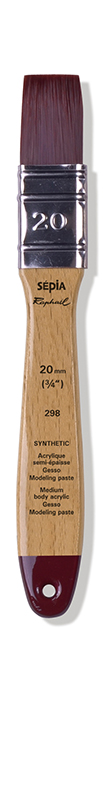 Image of Syntetpensel Raphael Sepia Acryl Moddlare Flat 20mm (3F) 298020 3046450095545