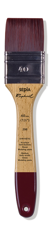 Image of Syntetpensel Raphael Sepia Acryl Moddlare Flat 40mm (3F) 298040 3046450095576